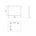 Зеркало настенное Zerix KUBIX MRZ06-450x600-REVERSE прямоугольное с декором (ZX5633)