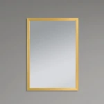 Дзеркало настінне Zerix FONTE MRZ09-70x85-Reverse GOLD прямокутне в золотій рамі (ZX5639)