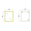 Дзеркало настінне Zerix FONTE MRZ09-700x850-REVERSE GOLD прямокутне в золотій рамі (ZX5639)