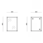 Зеркало настенное Zerix FONTE MRZ10-600x800-REVERSE прямоугольное (ZX5640)
