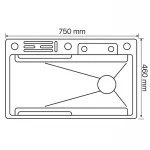 Мойка многофункциональная Zerix ZH7546-SET-06.SUS304 DECOR со встроенным смесителем (ZX5682)