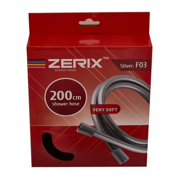 Шланг SilverF03 для душа Zerix SILVER.F03 хромированный из ПВХ длиной 200 см (ZX5686)