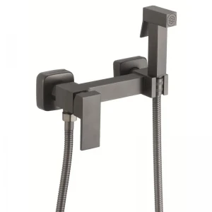 Смеситель для гигиенического душа Zerix FTK-222 Graphite с лейкой (Цвет графит) (ZX5843)