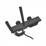 Душова колона зі змішувачем ZERIX PBX-009-J алюмінієва графітова з кнопковим перемикачем на 4 режими та LED-підсвічуванням (ZX5851)