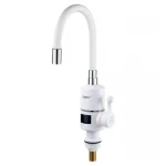 Проточный водонагреватель Zerix ELW06-EF-WHITE 3,3 kW с индикатором температуры, силиконовый излив, на мойку (ZX5856)