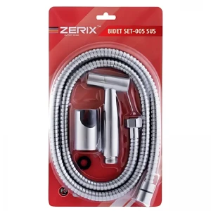Набір SET-005SUS для гігієнічного душу Zerix BIDET SET-005.SUS з нержавіючої сталі SUS304 зі шлангом 120 см (ZX5860)