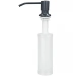 Дозатор для жидкого мыла врезной ZERIX DIS-01.SUS NANO-BLACK из нержавеющей стали SUS304 300 мл (ZX5885)