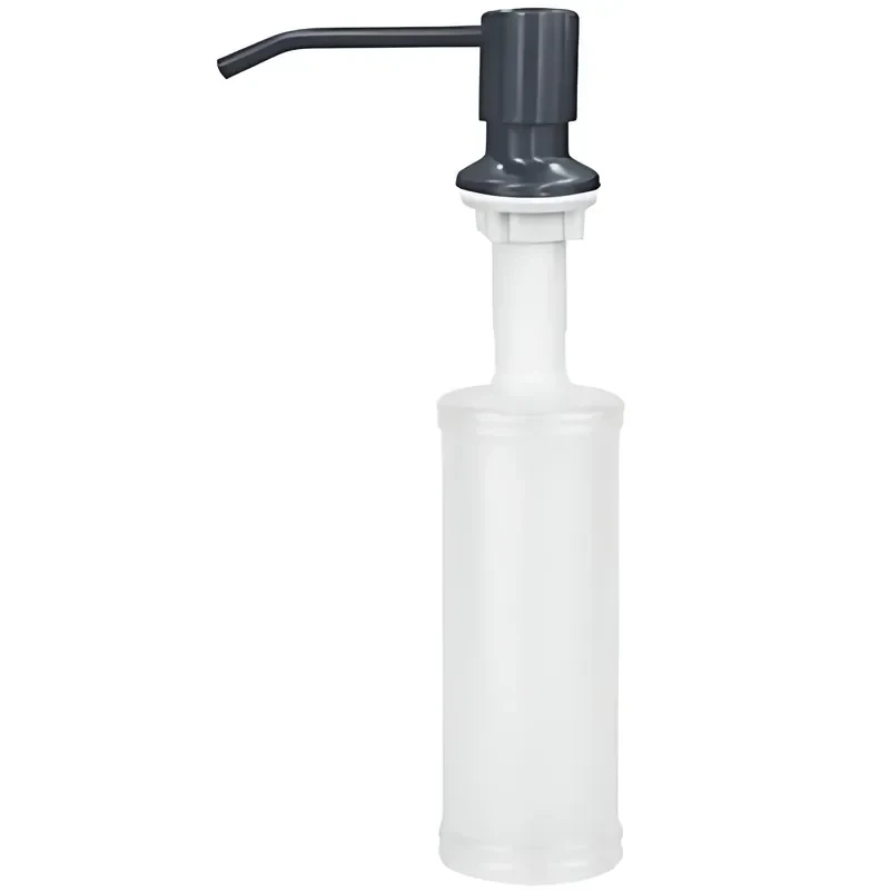 Дозатор для рідкого мила врізний ZERIX DIS-01.SUS NANO-BLACK з нержавіючої сталі SUS304 300 мл (ZX5885)