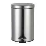 Відро для сміття з плавним закриттям кругле Zerix Solo-TC0205 SS Color 5л колір нержавійка (ZX5888)