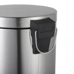 Відро для сміття з плавним закриттям кругле Zerix Solo-TC0205 SS Color 5л колір нержавійка (ZX5888)