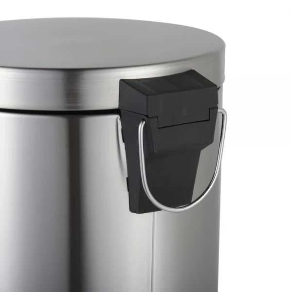 Відро для сміття з плавним закриттям кругле Zerix Solo-TC0205 SS Color 5л колір нержавійка (ZX5888)