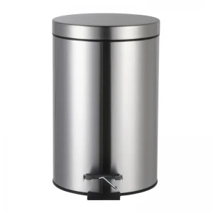 Мусорное ведро с плавным закрытием круглое Zerix Solo-TC0205 SS Color 5л цвет нержавейка (ZX5888)
