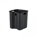 Відро для сміття з плавним закриттям квадратне Zerix Kubix-TC0106 SS Color 6л колір нержавійка (ZX5889)