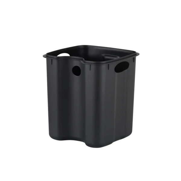 Відро для сміття з плавним закриттям квадратне Zerix Kubix-TC0106 SS Color 6л колір нержавійка (ZX5889)