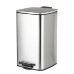 Мусорное ведро с плавным закрытием квадратное Zerix Kubix-TC0108 SS Color 8л цвет нержавейка (ZX5891)