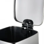 Мусорное ведро с плавным закрытием квадратное Zerix Kubix-TC0108 SS Color 8л цвет нержавейка (ZX5891)