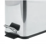 Відро для сміття з плавним закриттям прямокутне Zerix Sansa-TC0105 SS Color 5л колір нержавійка (ZX5893)