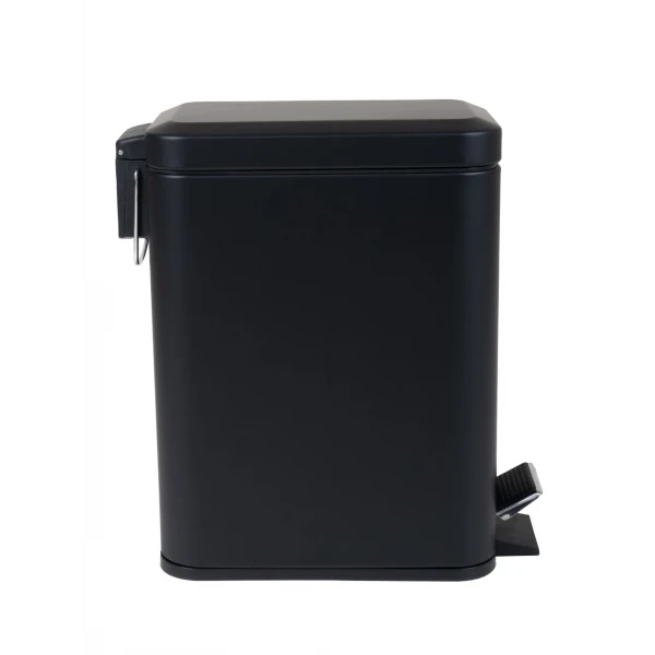 Відро для сміття з плавним закриттям прямокутне Zerix Sansa-TC0105 Black 5 л колір чорний (ZX5894)