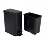 Відро для сміття з плавним закриттям прямокутне Zerix Sansa-TC0105 Black 5 л колір чорний (ZX5894)