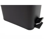 Відро для сміття з плавним закриттям прямокутне Zerix Sansa-TC0105 Black 5 л колір чорний (ZX5894)