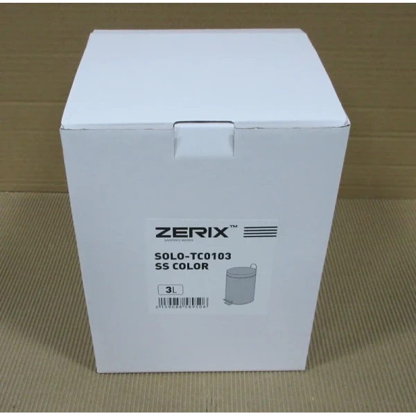 Відро для сміття кругле Zerix Solo-TC0103 SS Color 3 л колір нержавійка (ZX5895)