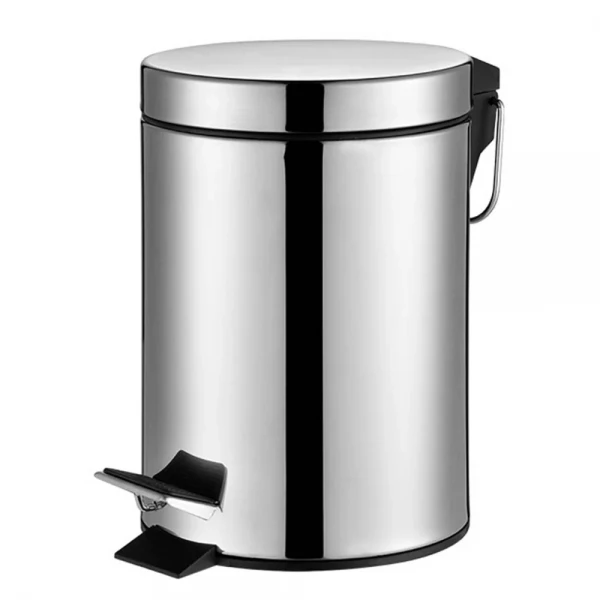 Мусорное ведро круглое Zerix Solo-TC0105 SS Color 5 л цвет нержавейка (ZX5897)