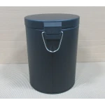 Відро для сміття кругле Zerix Solo-TC0105 Black 5 л колір чорний (ZX5898)