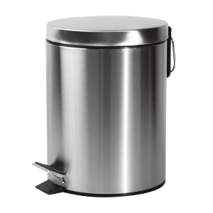 Мусорное ведро круглое Zerix Solo-TC0107 SS Color 7 л цвет нержавейка (ZX5899)