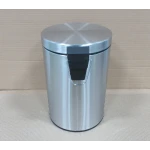 Відро для сміття кругле Zerix Solo-TC0107 SS Color 7 л колір нержавійка (ZX5899)