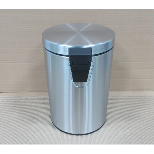Відро для сміття кругле Zerix Solo-TC0107 SS Color 7 л колір нержавійка (ZX5899)