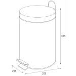 Мусорное ведро круглое Zerix Solo-TC0107 Black 7 л цвет черный (ZX5900)