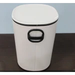 Відро для сміття з плавним закриттям овальне Zerix Prime-TC0105 White 5л колір білий (ZX5901)