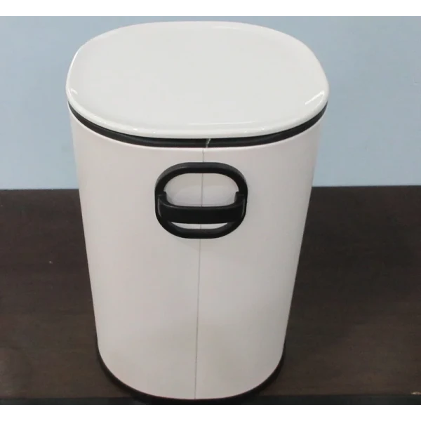 Відро для сміття з плавним закриттям овальне Zerix Prime-TC0105 White 5л колір білий (ZX5901)