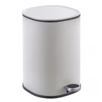 Відро для сміття з плавним закриттям овальне Zerix Prime-TC0105 White 5л колір білий (ZX5901)