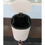 Відро для сміття з плавним закриттям овальне Zerix Prime-TC0105 White 5л колір білий (ZX5901)