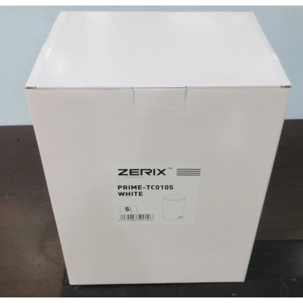 Відро для сміття з плавним закриттям овальне Zerix Prime-TC0105 White 5л колір білий (ZX5901)