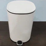 Відро для сміття з плавним закриттям овальне Zerix Prime-TC0105 White 5л колір білий (ZX5901)