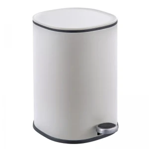 Відро для сміття з плавним закриттям овальне Zerix Prime-TC0105 White 5л колір білий (ZX5901) Відро для сміття з плавним закриттям овальне Zerix Prime-TC0105 White 5л колір білий (ZX5901)