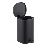 Відро для сміття з плавним закриттям овальне Zerix Prime-TC0105 Black 5л колір чорний (ZX5902)