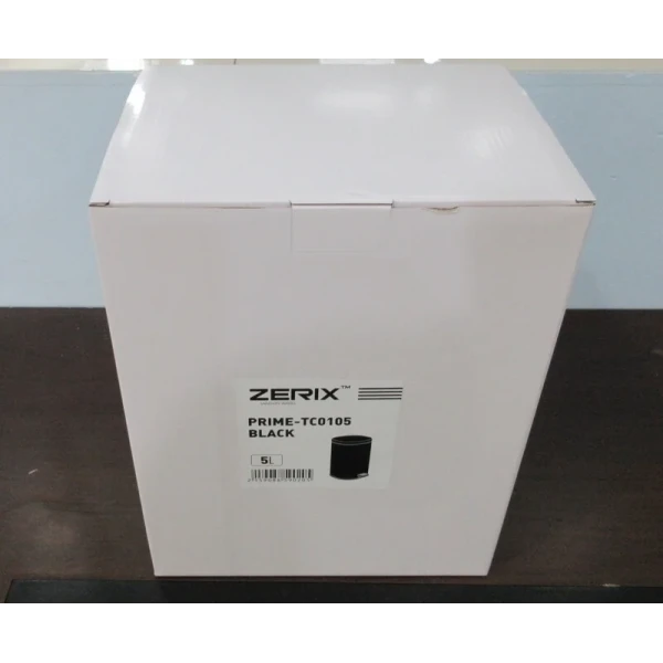 Відро для сміття з плавним закриттям овальне Zerix Prime-TC0105 Black 5л колір чорний (ZX5902)