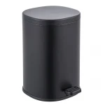 Відро для сміття з плавним закриттям овальне Zerix Prime-TC0105 Black 5л колір чорний (ZX5902)