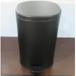 Відро для сміття з плавним закриттям овальне Zerix Prime-TC0105 Black 5л колір чорний (ZX5902)