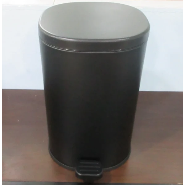 Відро для сміття з плавним закриттям овальне Zerix Prime-TC0105 Black 5л колір чорний (ZX5902)
