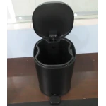 Відро для сміття з плавним закриттям овальне Zerix Prime-TC0105 Black 5л колір чорний (ZX5902)