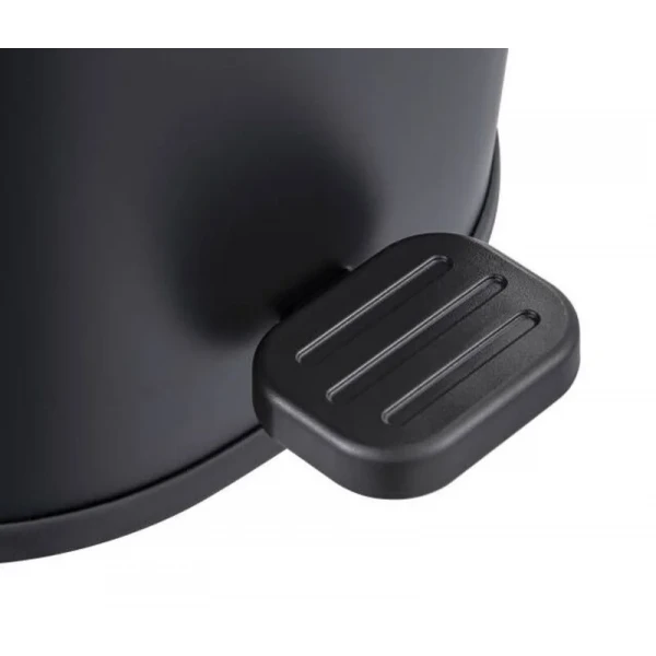 Відро для сміття з плавним закриттям овальне Zerix Prime-TC0105 Black 5л колір чорний (ZX5902)