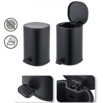 Відро для сміття з плавним закриттям овальне Zerix Prime-TC0105 Black 5л колір чорний (ZX5902)