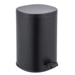 Відро для сміття з плавним закриттям овальне Zerix Prime-TC0105 Black 5л колір чорний (ZX5902)