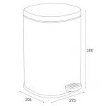 Мусорное ведро с плавным закрытием овальное Zerix Prime-TC0105 Black 5л цвет черный (ZX5902)