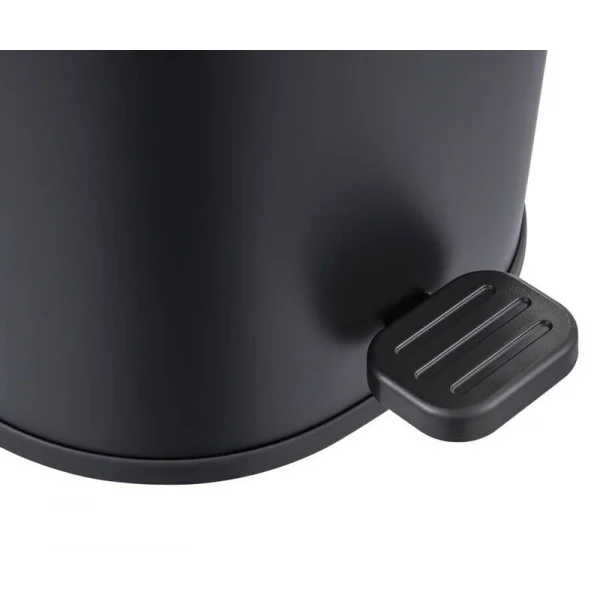 Мусорное ведро с плавным закрытием овальное Zerix Prime-TC0105 Black 5л цвет черный (ZX5902)