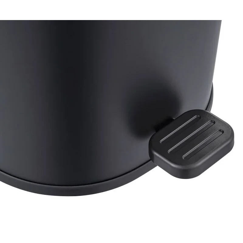 Відро для сміття з плавним закриттям овальне Zerix Prime-TC0105 Black 5л колір чорний (ZX5902)